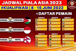 Jadwal Kualifikasi Piala Asia U 23 2023